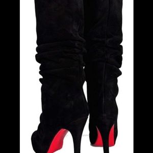 Authentic Suade Christian loubotin boots